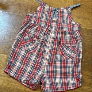 Vintage Y2K Faded Glory Plaid Romper – 2T